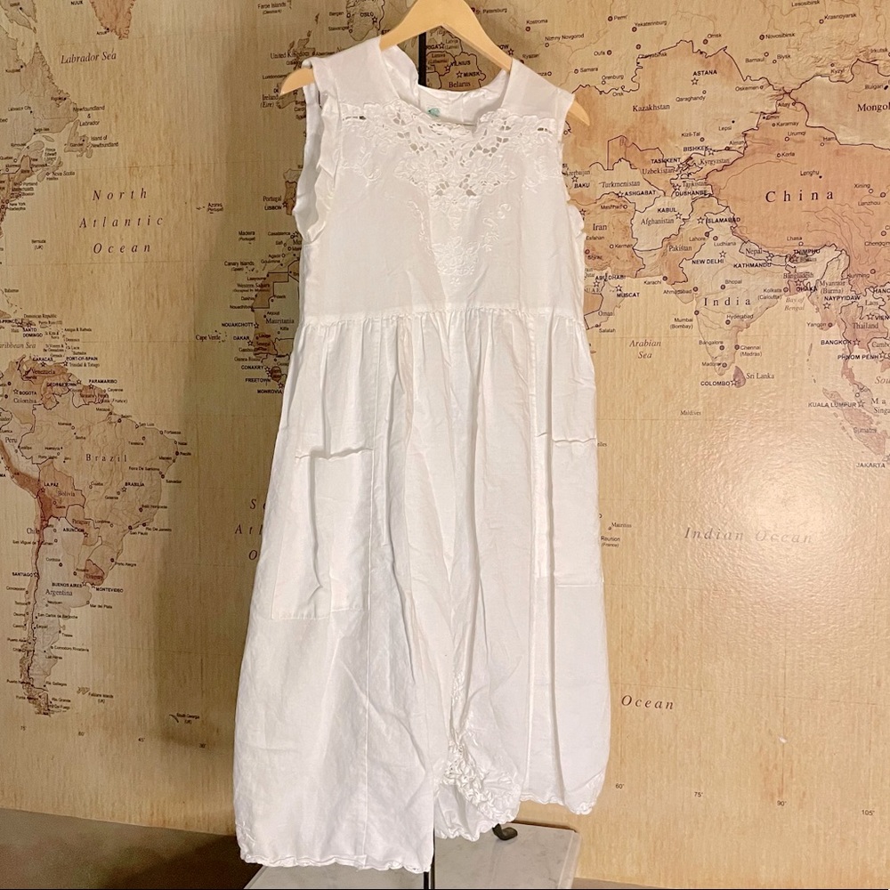 Vintage Paper White Dress